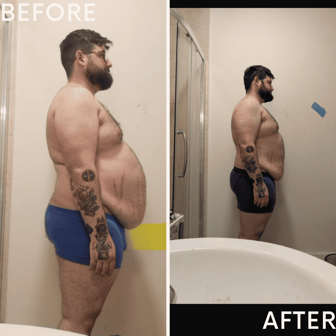 Before and after of client